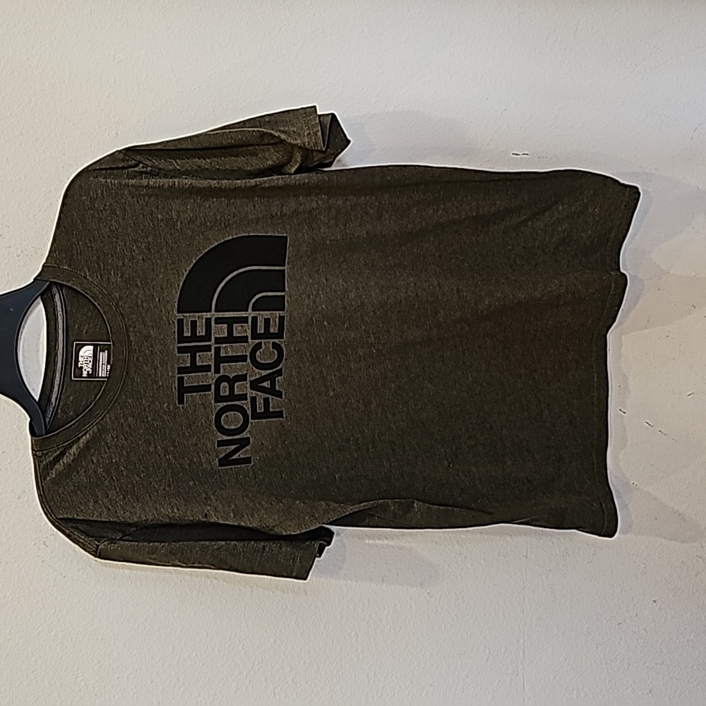 The North Face t-shirt  army green big logo Size M